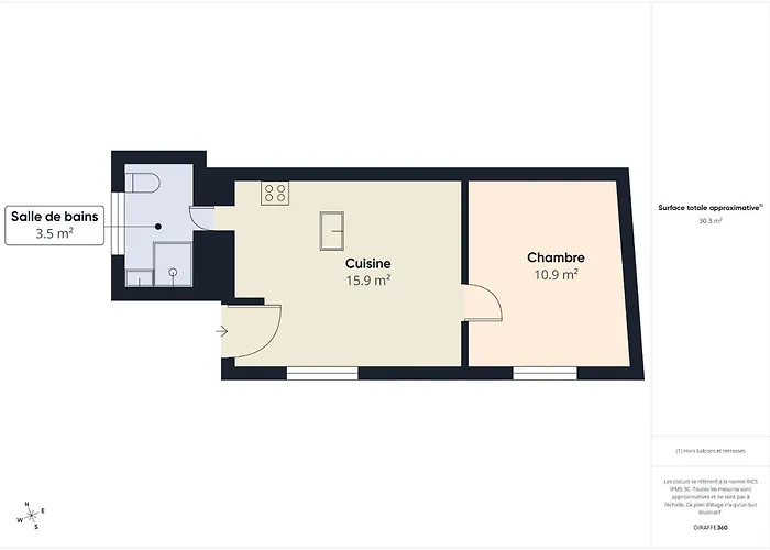 Hébergement de vacances 100 M De La Plage, Terrasse, Maison Pour 2